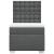 Pat box spring cu saltea, gri închis, 100x200 cm, textil GartenMobel Dekor