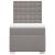 Pat box spring cu saltea, gri taupe, 80x200 cm, textil GartenMobel Dekor