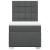 Pat box spring cu saltea, gri închis, 90x190 cm, textil GartenMobel Dekor