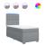 Pat box spring cu saltea, gri deschis, 90x190 cm, textil GartenMobel Dekor