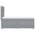 Pat box spring cu saltea, gri deschis, 90x200 cm, textil GartenMobel Dekor