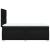 Pat box spring cu saltea, negru, 90x200 cm, textil GartenMobel Dekor