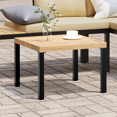 Masă cafea grădină negru 55x55x39,5cm oțel vopsit electrostatic GartenMobel Dekor