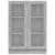 Dulap vitrină, gri sonoma, 82,5x30,5x115 cm, lemn prelucrat GartenMobel Dekor