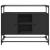 Dulap, blat din sticlă negru 98x35x81 cm lemn prelucrat GartenMobel Dekor