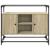 Dulap, blat din sticlă stejar sonoma 98x35x81 cm lemn prelucrat GartenMobel Dekor