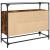 Dulap, blat din sticlă stejar fumuriu 98x35x81cm lemn prelucrat GartenMobel Dekor