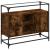 Dulap, blat din sticlă stejar fumuriu 98x35x81cm lemn prelucrat GartenMobel Dekor