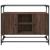 Dulap, blat din sticlă stejar maro 98x35x81 cm lemn prelucrat GartenMobel Dekor
