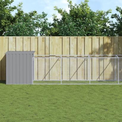 Cușcă de câine & țarc gri deschis 110x1221x110 cm GartenMobel Dekor