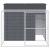 Cușcă de câine cu țarc antracit 214x253x181 cm oțel galvanizat GartenMobel Dekor
