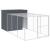 Cușcă de câine cu țarc antracit 214x457x181 cm oțel galvanizat GartenMobel Dekor