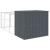 Cușcă de câine cu țarc antracit 214x457x181 cm oțel galvanizat GartenMobel Dekor