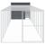 Cușcă de câine cu țarc antracit 214x1069x181 cm oțel galvanizat GartenMobel Dekor