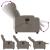 Fotoliu electric de masaj rabatabil, gri taupe, textil GartenMobel Dekor