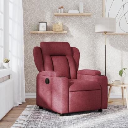 Fotoliu rabatabil, roșu vin, material textil GartenMobel Dekor