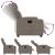 Fotoliu rabatabil, gri taupe, material textil GartenMobel Dekor