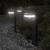 Lămpi exterioare de podea 3 buc. negru 50 cm aluminiu turnat GartenMobel Dekor
