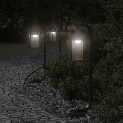 Lampă exterioară de podea, negru, 60 cm, oțel inoxidabil GartenMobel Dekor