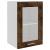Dulap suspendat cu sticlă, stejar fumuriu, 40x31x60 cm lemn GartenMobel Dekor