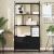 Bibliotecă cu uși, negru, 76,5x30x154,5 cm, lemn compozit GartenMobel Dekor