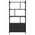 Bibliotecă cu uși, negru, 76,5x30x154,5 cm, lemn compozit GartenMobel Dekor