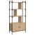 Bibliotecă cu uși stejar sonoma 76,5x30x154,5 cm lemn compozit GartenMobel Dekor