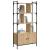 Bibliotecă cu uși stejar sonoma 76,5x30x154,5 cm lemn compozit GartenMobel Dekor