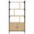 Bibliotecă cu uși stejar sonoma 76,5x30x154,5 cm lemn compozit GartenMobel Dekor