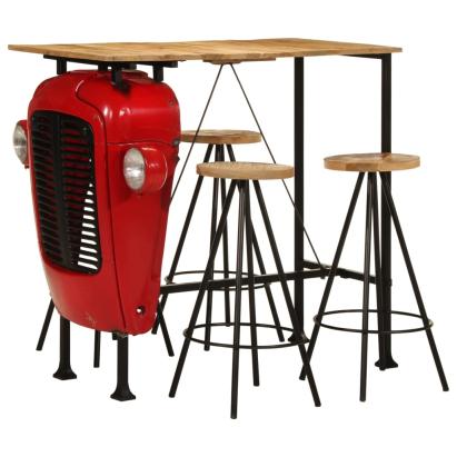 Set de bar, 5 piese, lemn masiv de mango GartenMobel Dekor