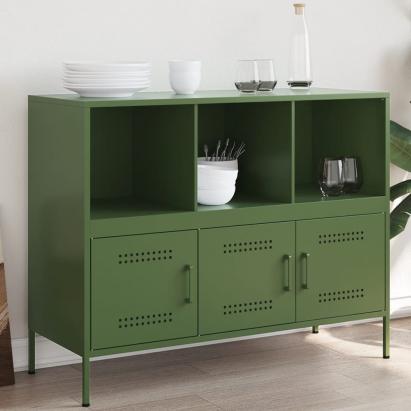 Dulap, verde măsliniu, 100,5x39x79 cm, oțel laminat la rece GartenMobel Dekor