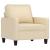 Set de canapele cu perne, 3 piese, crem, textil GartenMobel Dekor