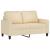 Set de canapele cu perne, 2 piese, crem, textil GartenMobel Dekor