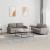 Set de canapea cu perne, 2 piese, gri taupe, material textil GartenMobel Dekor