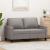 Canapea cu 2 locuri, gri taupe, 120 cm, material textil GartenMobel Dekor