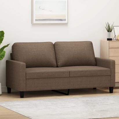Canapea cu 2 locuri, maro, 140 cm, material textil GartenMobel Dekor