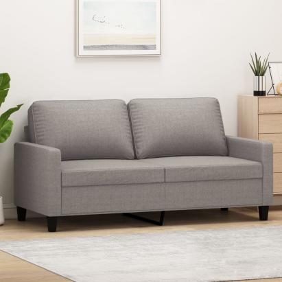 Canapea cu 2 locuri, gri taupe, 140 cm, material textil GartenMobel Dekor