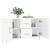 Dulap, alb extralucios, 100x36x60 cm, lemn compozit GartenMobel Dekor