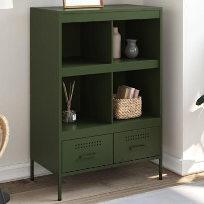 Dulap înalt, verde măsliniu, 68x39x101,5 cm, oțel laminat rece GartenMobel Dekor