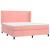 Pat box spring cu saltea, roz, 160x200 cm, catifea GartenMobel Dekor