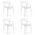 Set 4 scaune bucatarie/living, Artool, Kato, PP, alb, 54x55x82.5 cm GartenVIP DiyLine