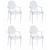 Set 4 scaune bucatarie/living, Artool, Busan, PC, transparent, 54x56.5x92.5 cm GartenVIP DiyLine
