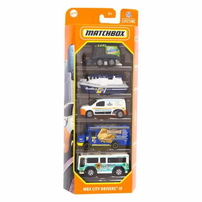 MATCHBOX SET 5 MASINUTE METALICE MBX CITY DRIVERS IV SCARA 1:64 SuperHeroes ToysZone