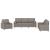 Set de canapele cu perne, 3 piese, gri taupe, textil GartenMobel Dekor