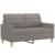 Set de canapele cu perne, 3 piese, gri taupe, textil GartenMobel Dekor