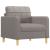 Set de canapele cu perne, 3 piese, gri taupe, textil GartenMobel Dekor