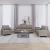 Set de canapele cu perne, 3 piese, gri taupe, textil GartenMobel Dekor