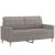 Set de canapele cu perne, 2 piese, gri taupe, textil GartenMobel Dekor