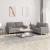 Set de canapele cu perne, 2 piese, gri taupe, textil GartenMobel Dekor