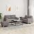 Set de canapele cu perne, 3 piese, gri taupe, textil GartenMobel Dekor